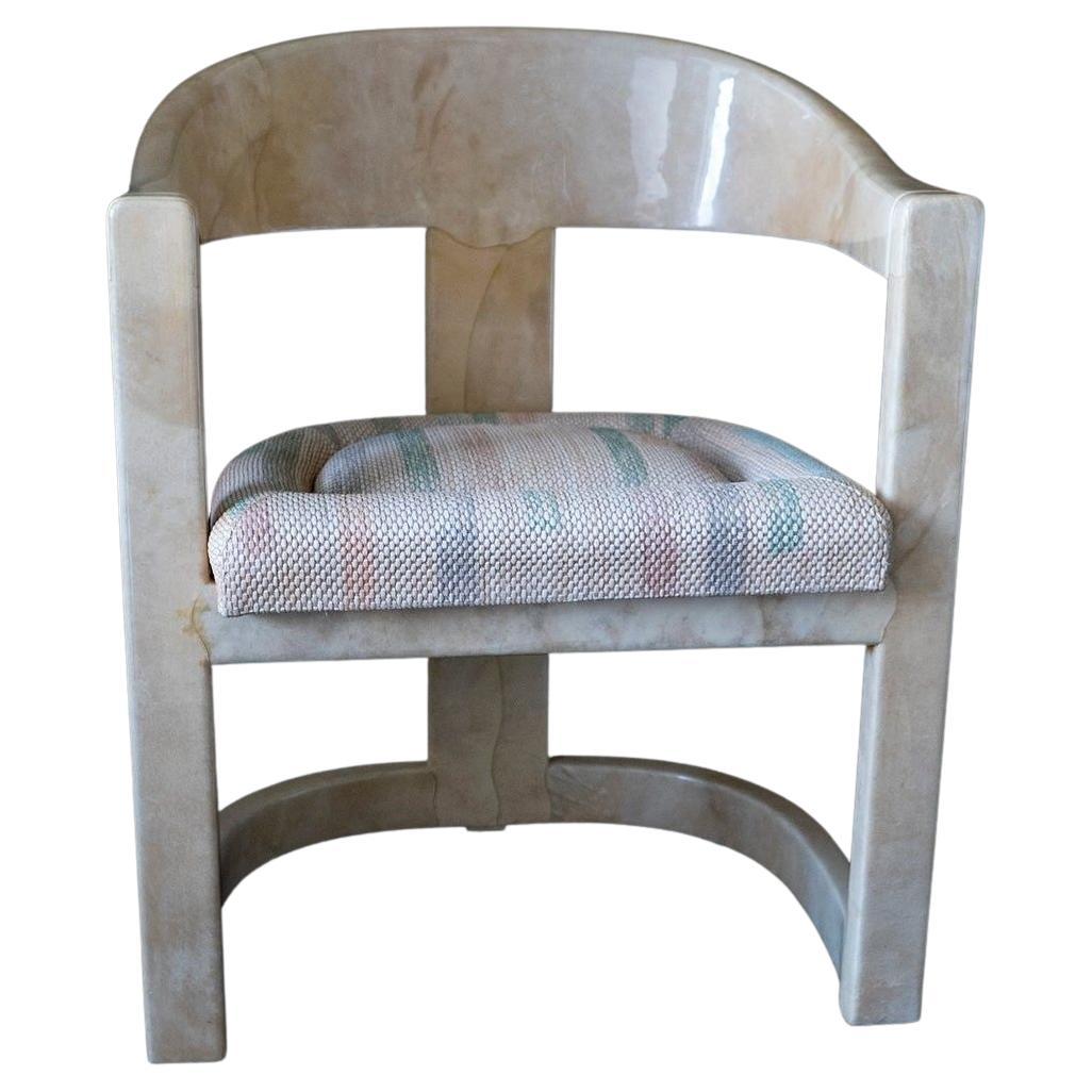 American Modern Goatskin "Onassis" Chairs, Karl Springer