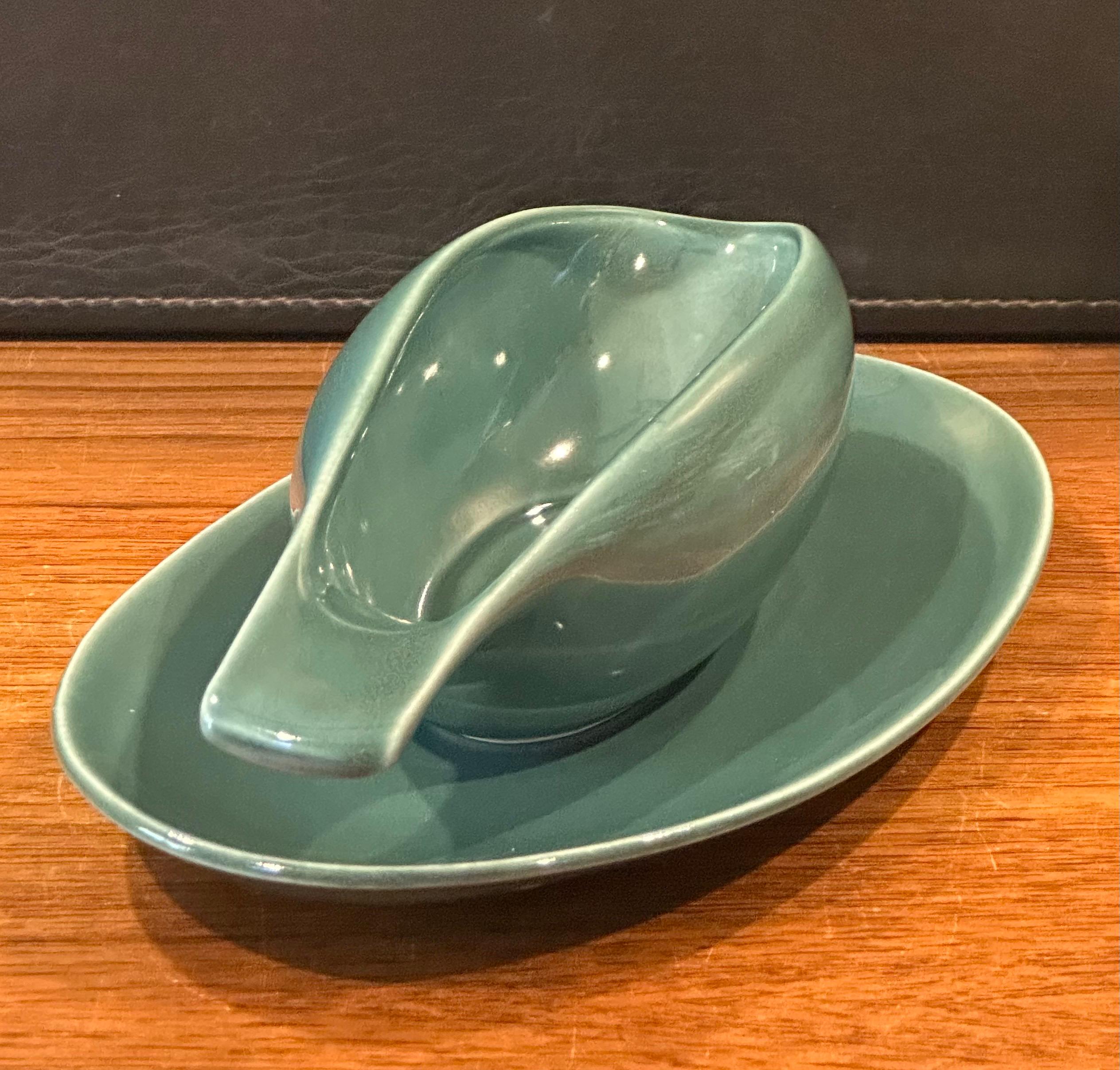 20th Century American Modern Gravy Boat in Sea Foam Green by Russel Wright Stubenville For Sale