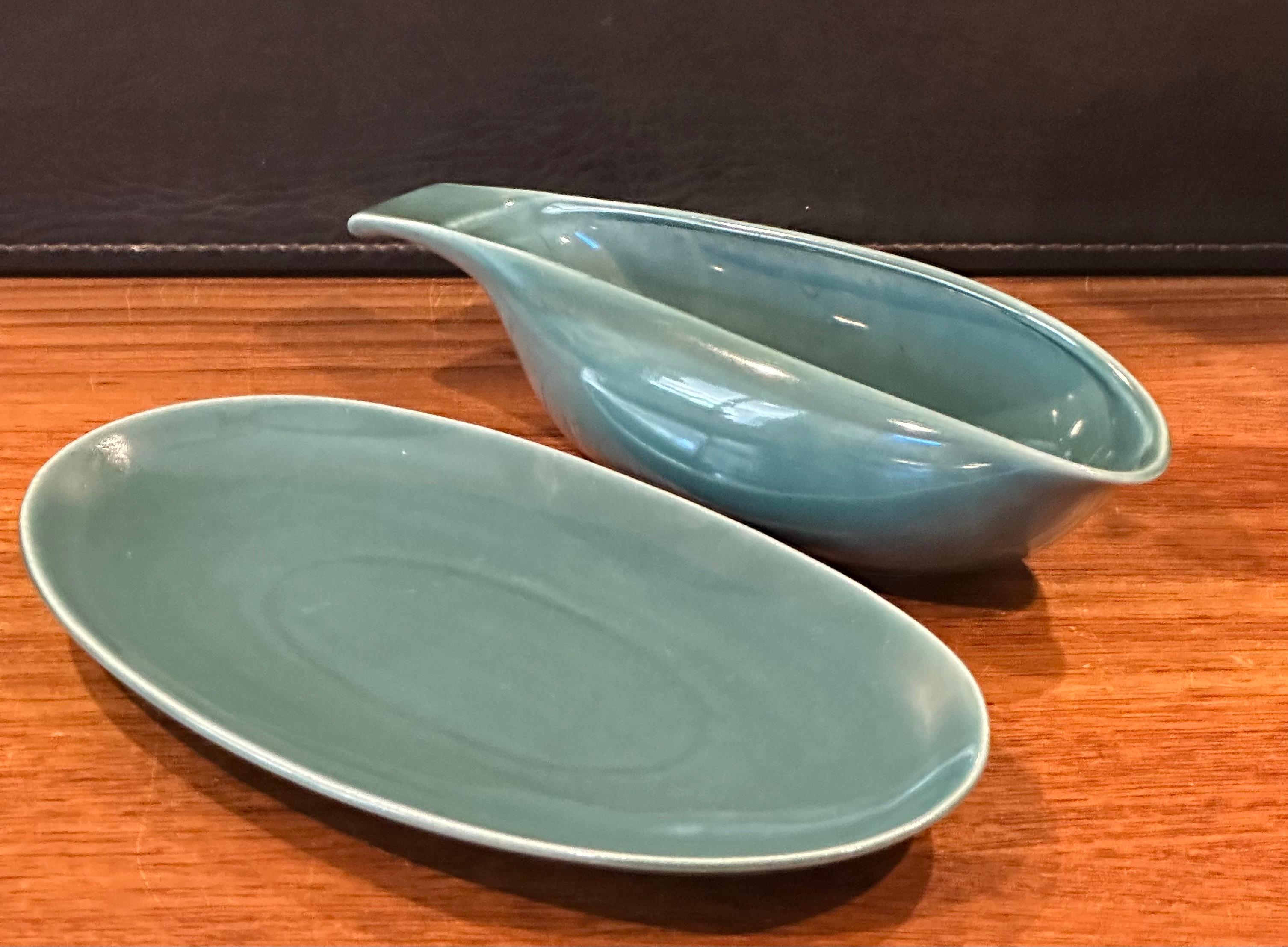 American Modern Gravy Boat in Sea Foam Green by Russel Wright Stubenville For Sale 1