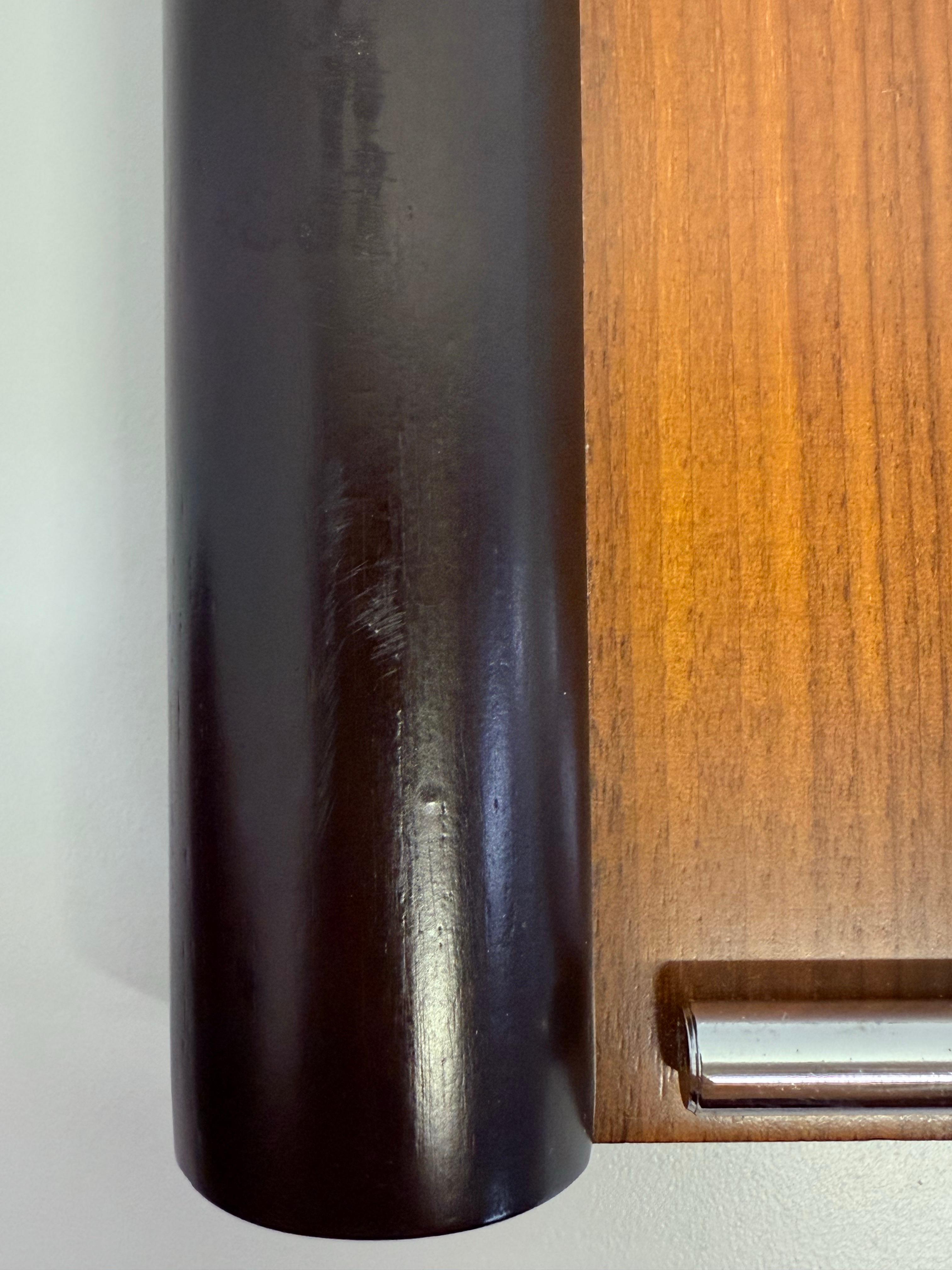 Vassoio da portata moderno americano in legno intarsiato lavorato a mano, anni '80 in vendita 2