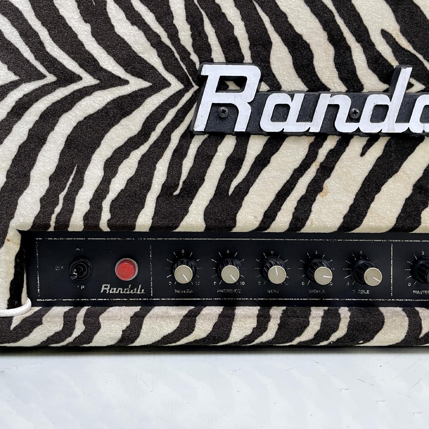 Amerikanisches modernes Kopfteil und Gehäuse von Randall mit Zebra-Tierstoff, 1980er Jahre im Angebot 8
