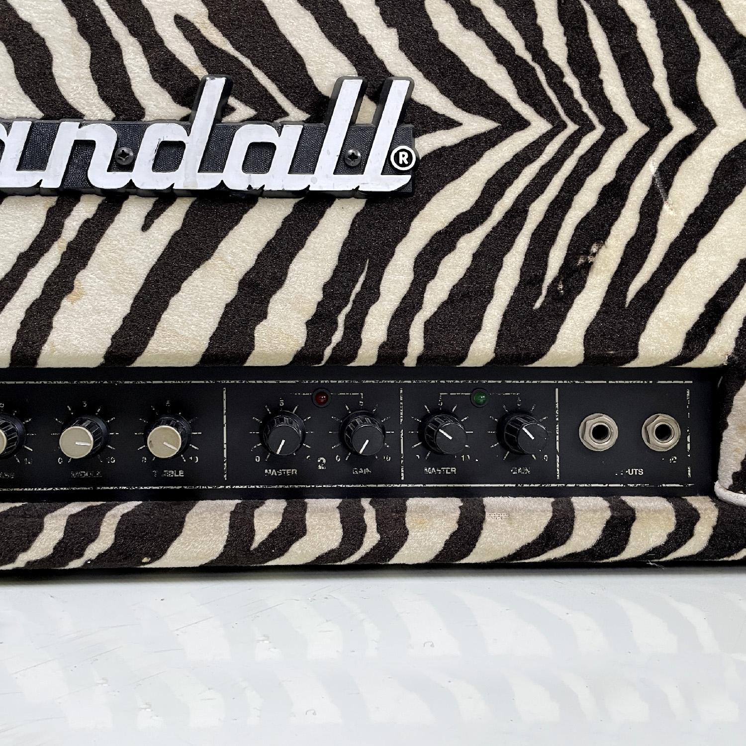 Amerikanisches modernes Kopfteil und Gehäuse von Randall mit Zebra-Tierstoff, 1980er Jahre im Angebot 9
