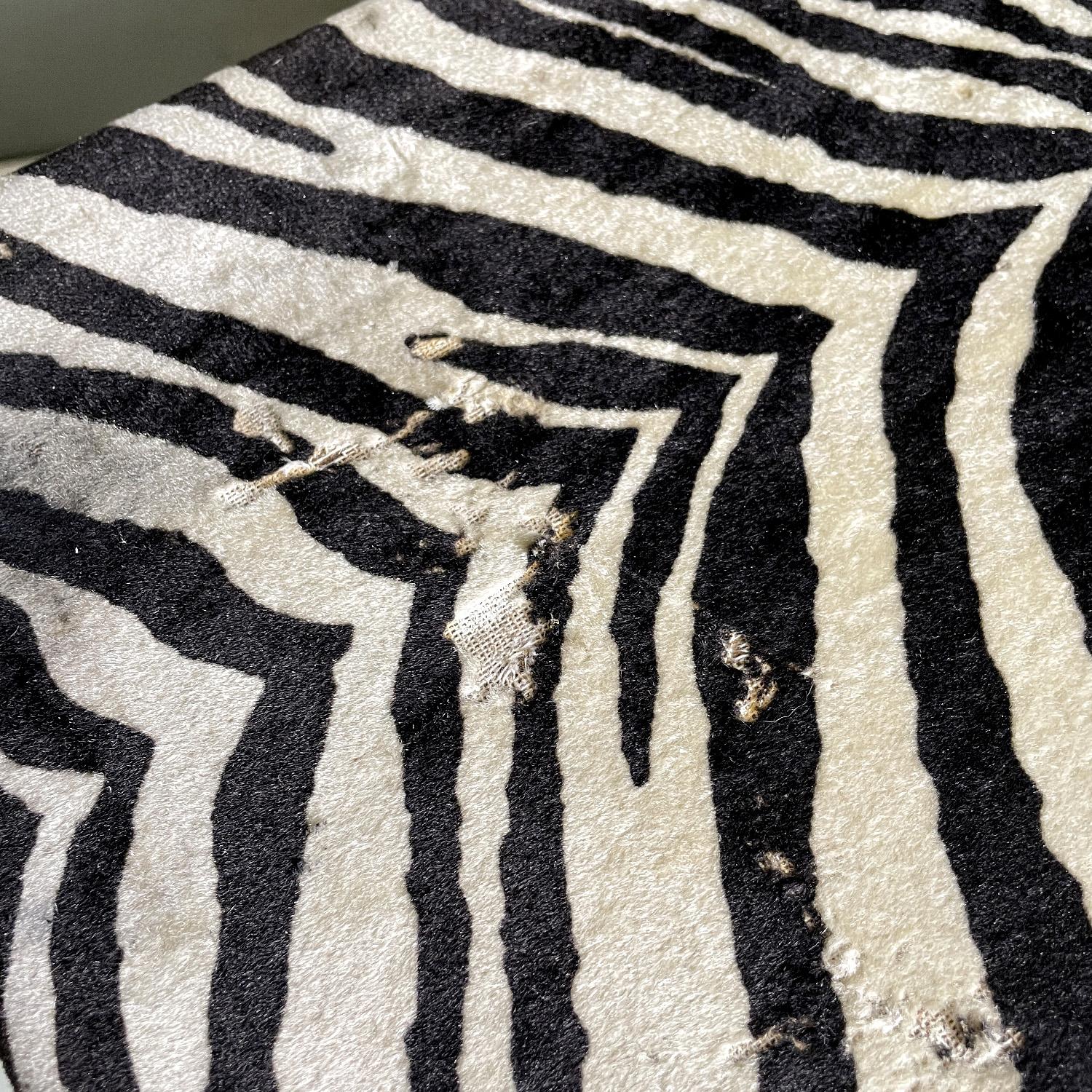 American modern headboard and case by Randall with zebra animalier fabric, 1980s For Sale 12