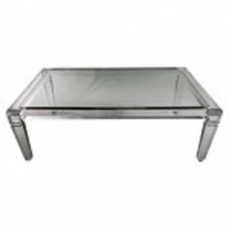 Mid-Century Modern American Modern Lucite and Glass Cocktail Table, Charles Hollis Jones For Sale