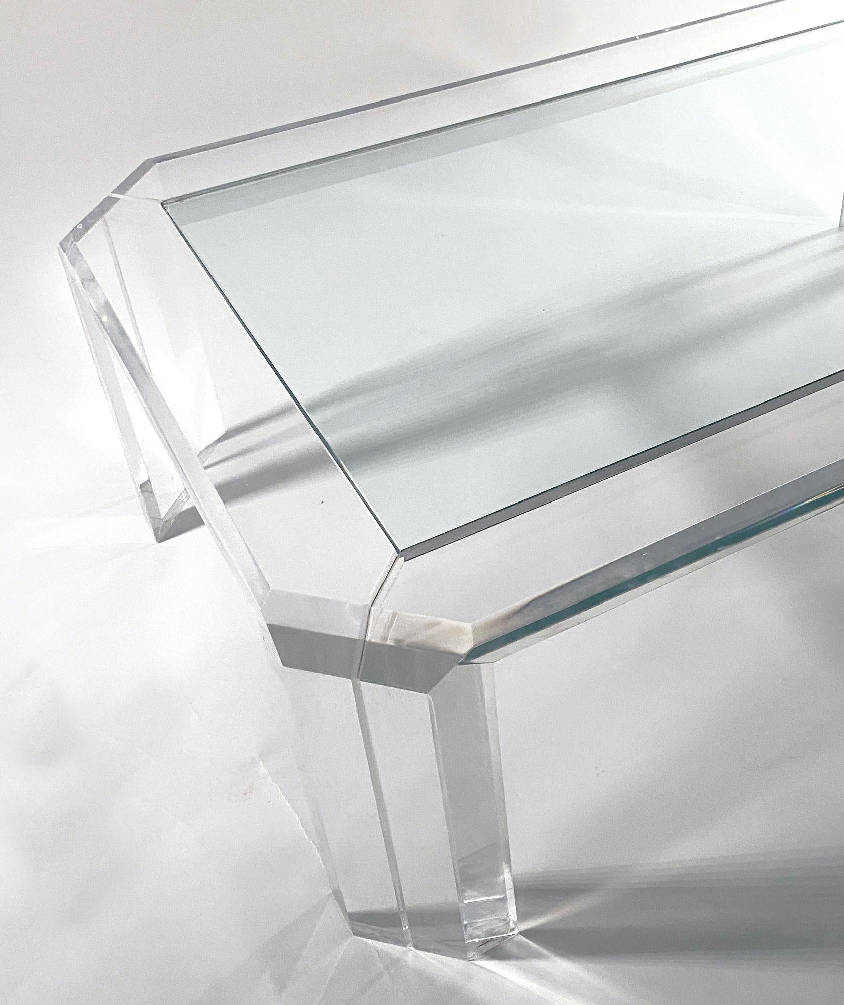 American Modern Lucite Cocktail Table, Charles Hollis Jones For Sale 3