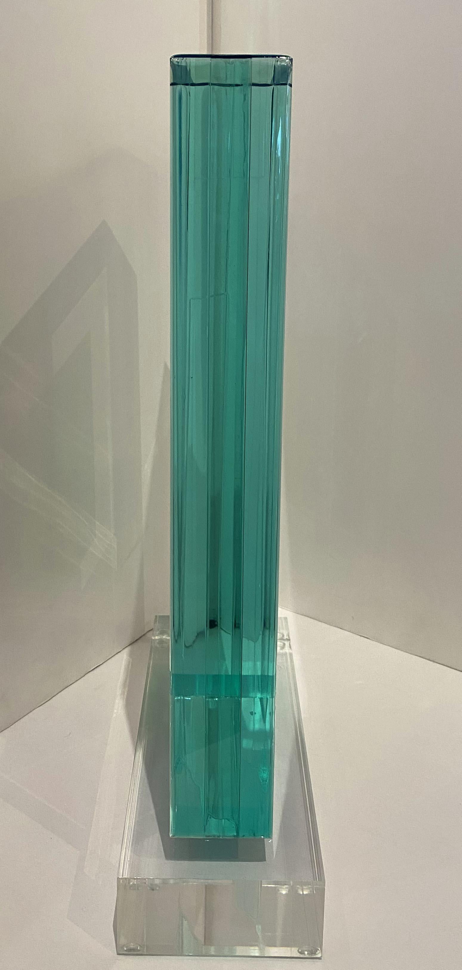 American Modern Lucite Monolithic Sculpture, Grace Absi For Sale 2