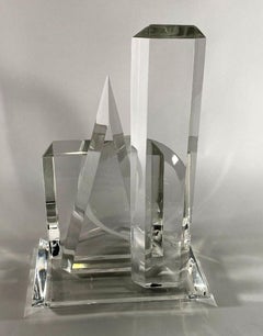 American Modern Lucite Tabletop Sculpture, Van Teal