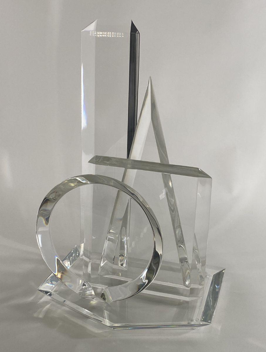 American Modern Lucite Tabletop Sculpture, Van Teal For Sale 1