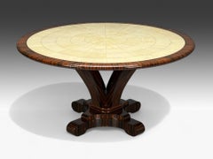 Moderne américain, ébène de Macassar, galuchat, laiton, table, USA, 2010s