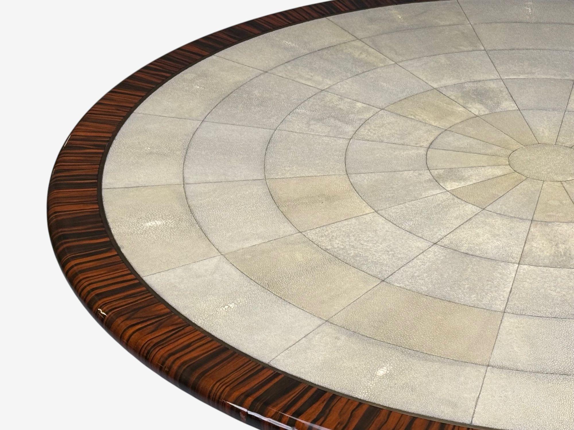 Américain Moderne américain, ébène de Macassar, galuchat, laiton, table, USA, 2010s en vente