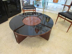 American Modern Mahogany and Lacquer 5 Piece Prototype Low Table, Harvey Probber