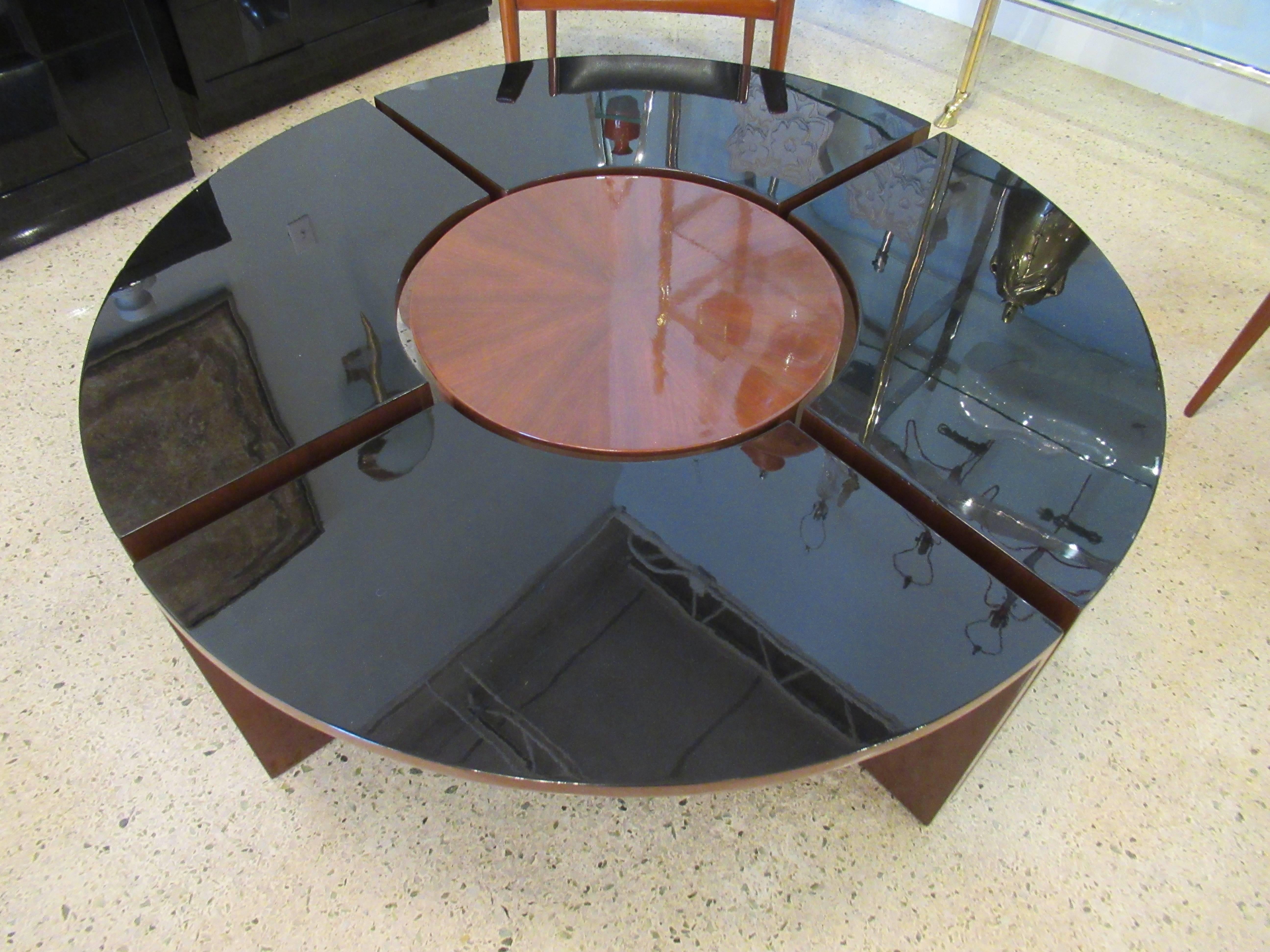 Mid-Century Modern American Modern Mahogany and Lacquer 5 Piece Prototype Low Table, Harvey Probber For Sale