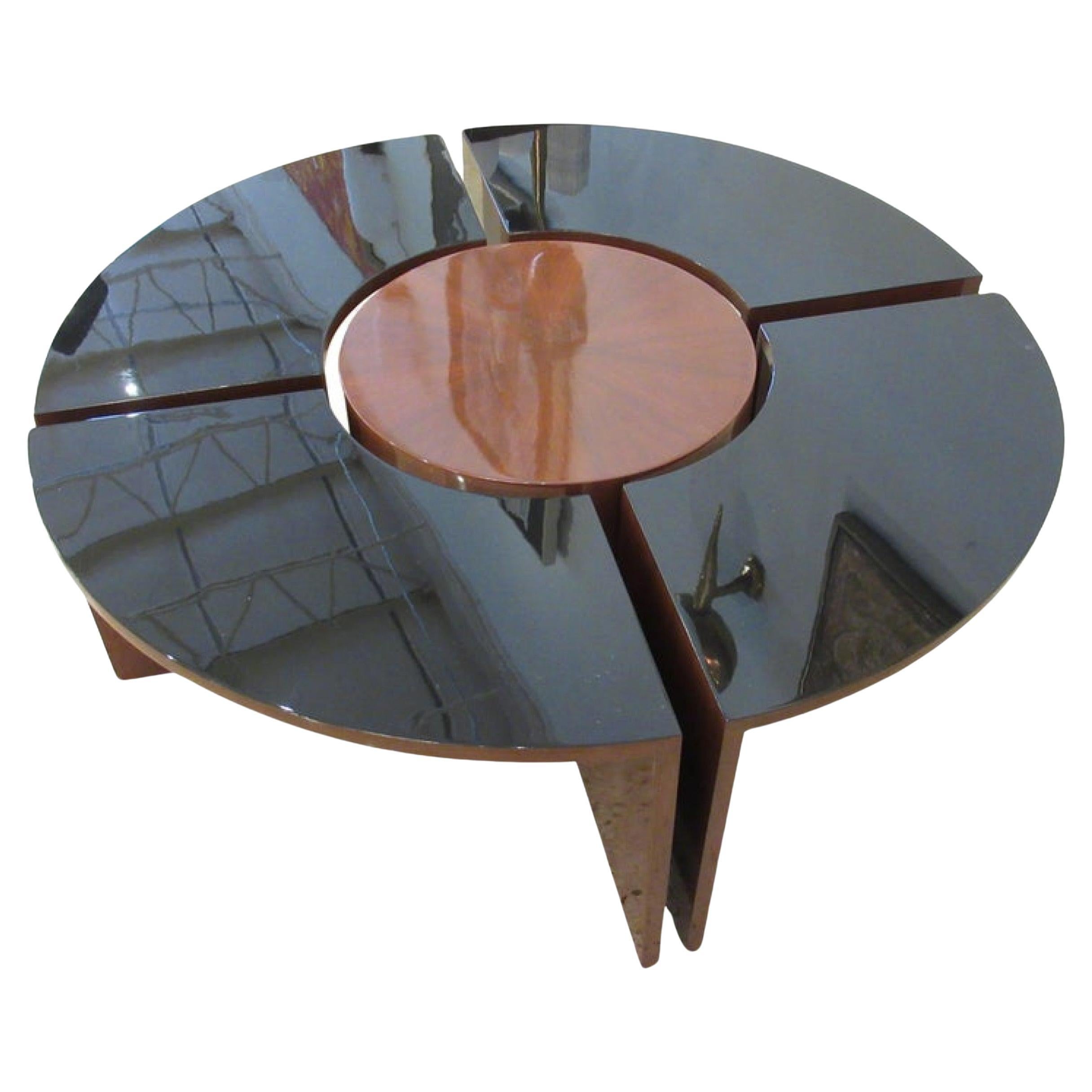 Prototype de table basse moderne américaine en acajou et laque de 5 pièces, Harvey Probber en vente