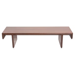 Mesa baja o banco de caoba del "Grupo Taliesin" moderno americano, Frank Lloyd Wright