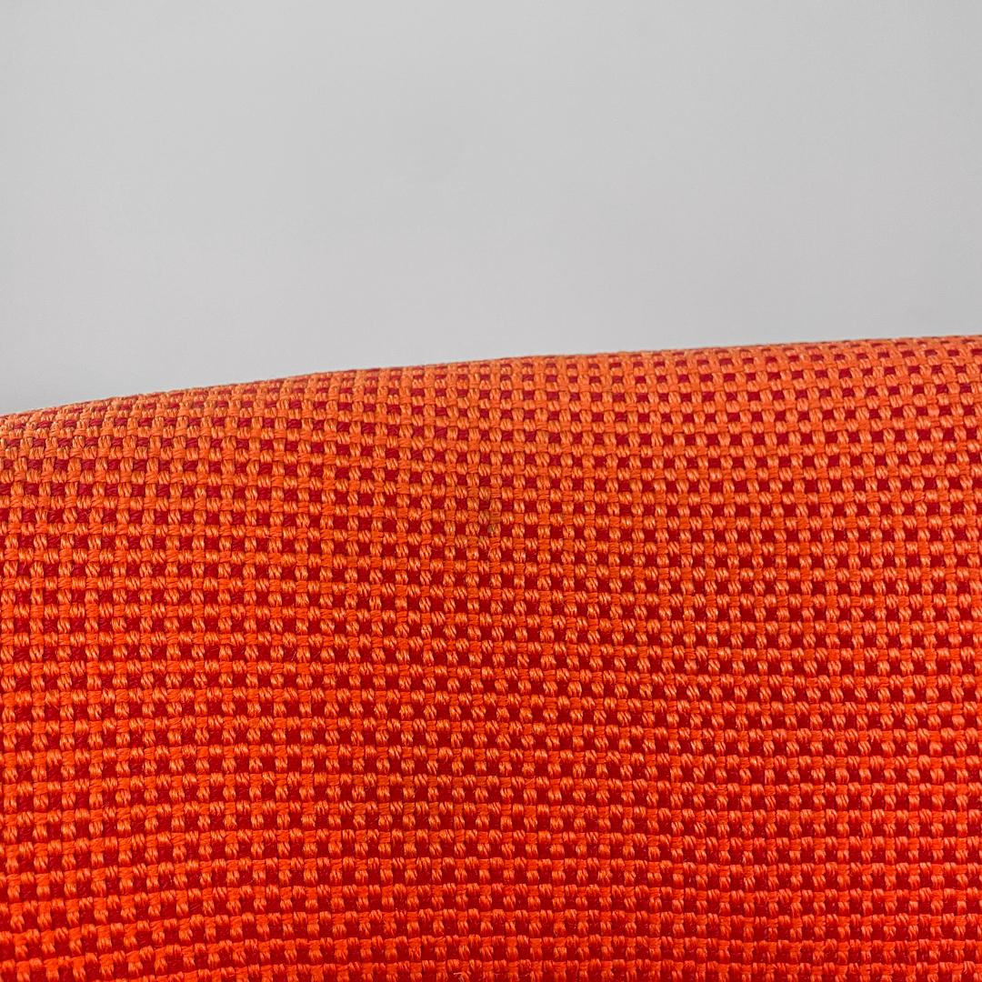 Sedie moderne americane in metallo e tessuto rosso di Warren Platner per Knoll, anni '70 in vendita 6
