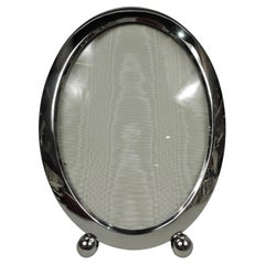 American Modern Oval Sterling Silver Picture Frame