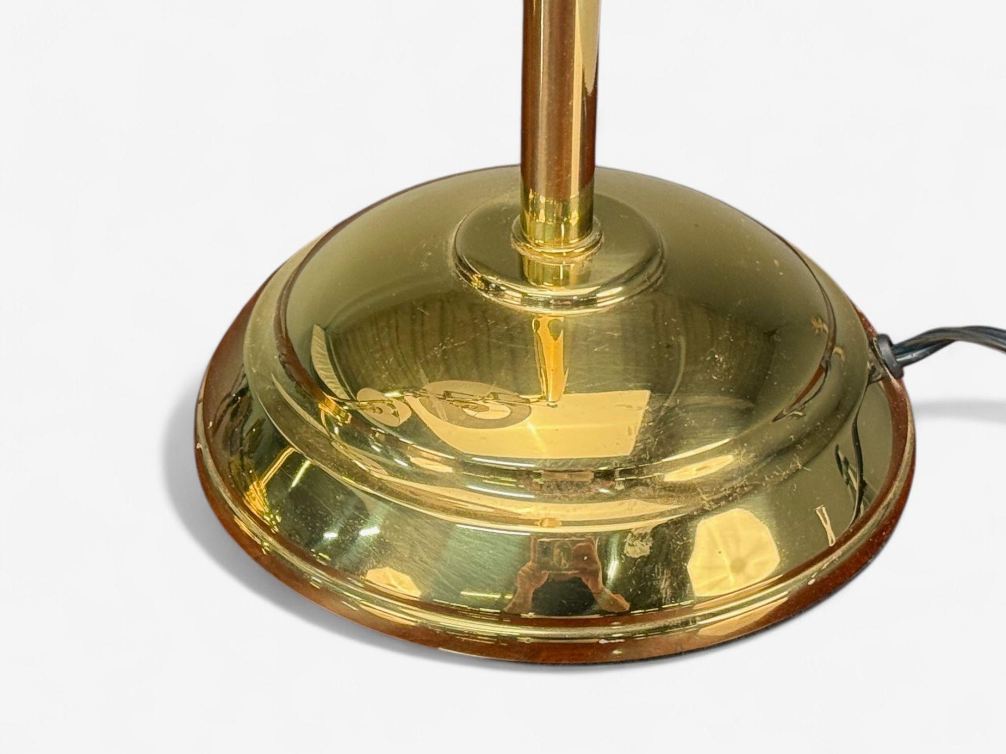 American Modern, Polished Brass, Adjustable Table Lamps, USA, 1980s For Sale 5