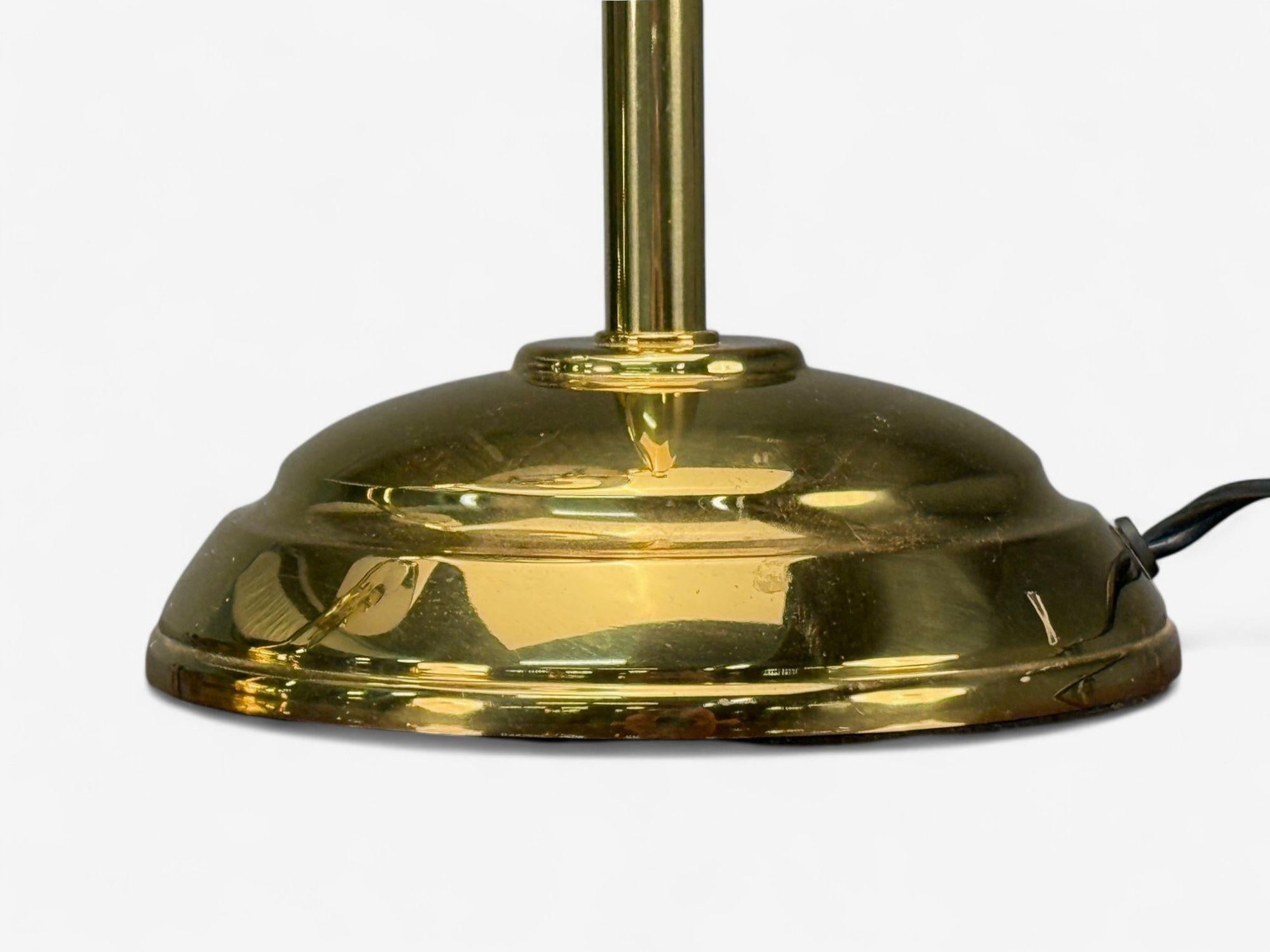 American Modern, Polished Brass, Adjustable Table Lamps, USA, 1980s For Sale 6