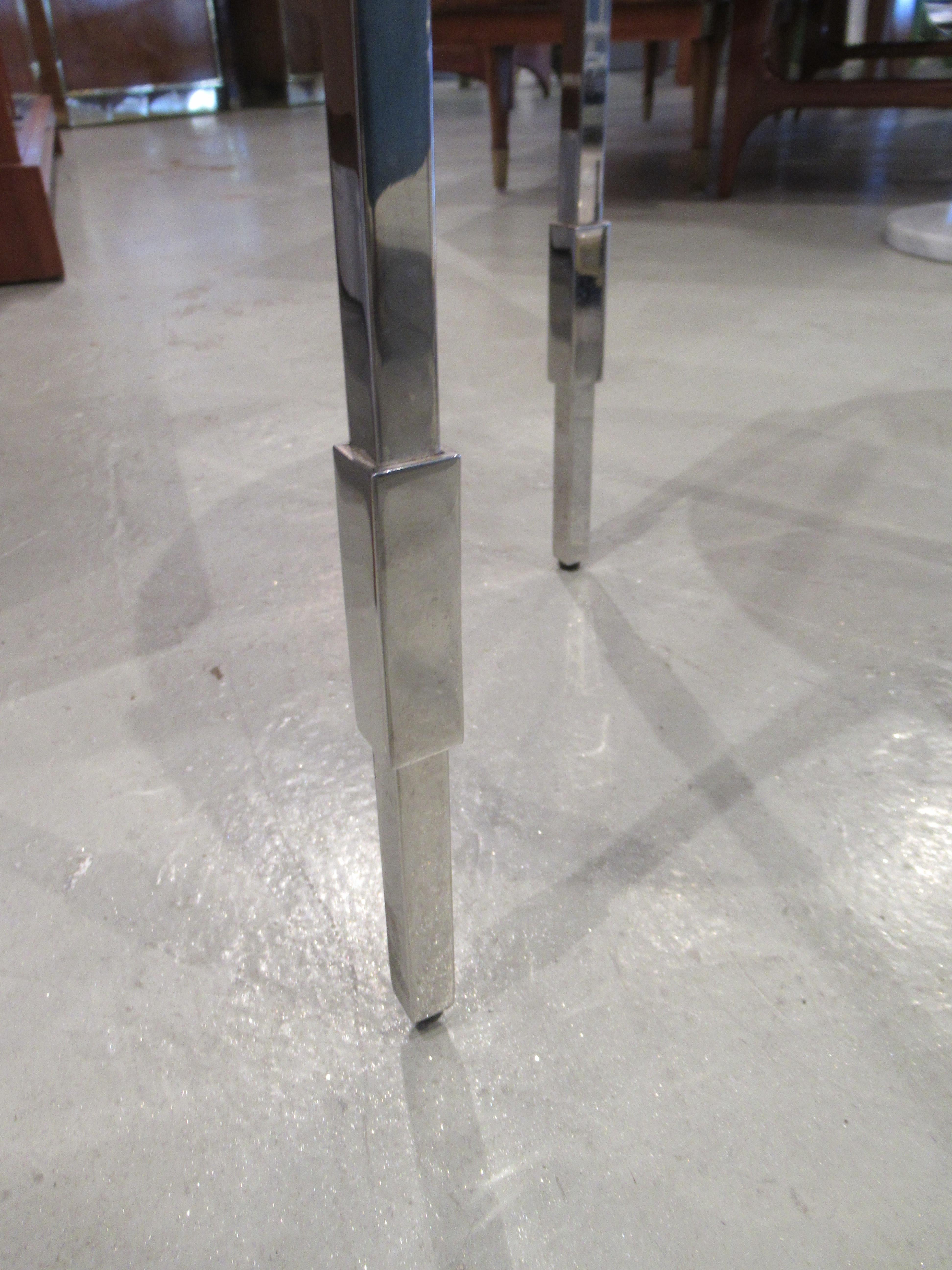 American Modern Polished Chrome & Granite Occasional Tables, Michael Graves For Sale 3