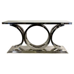 American Modern Polished Chrome "JMF" Console, Ron Seff