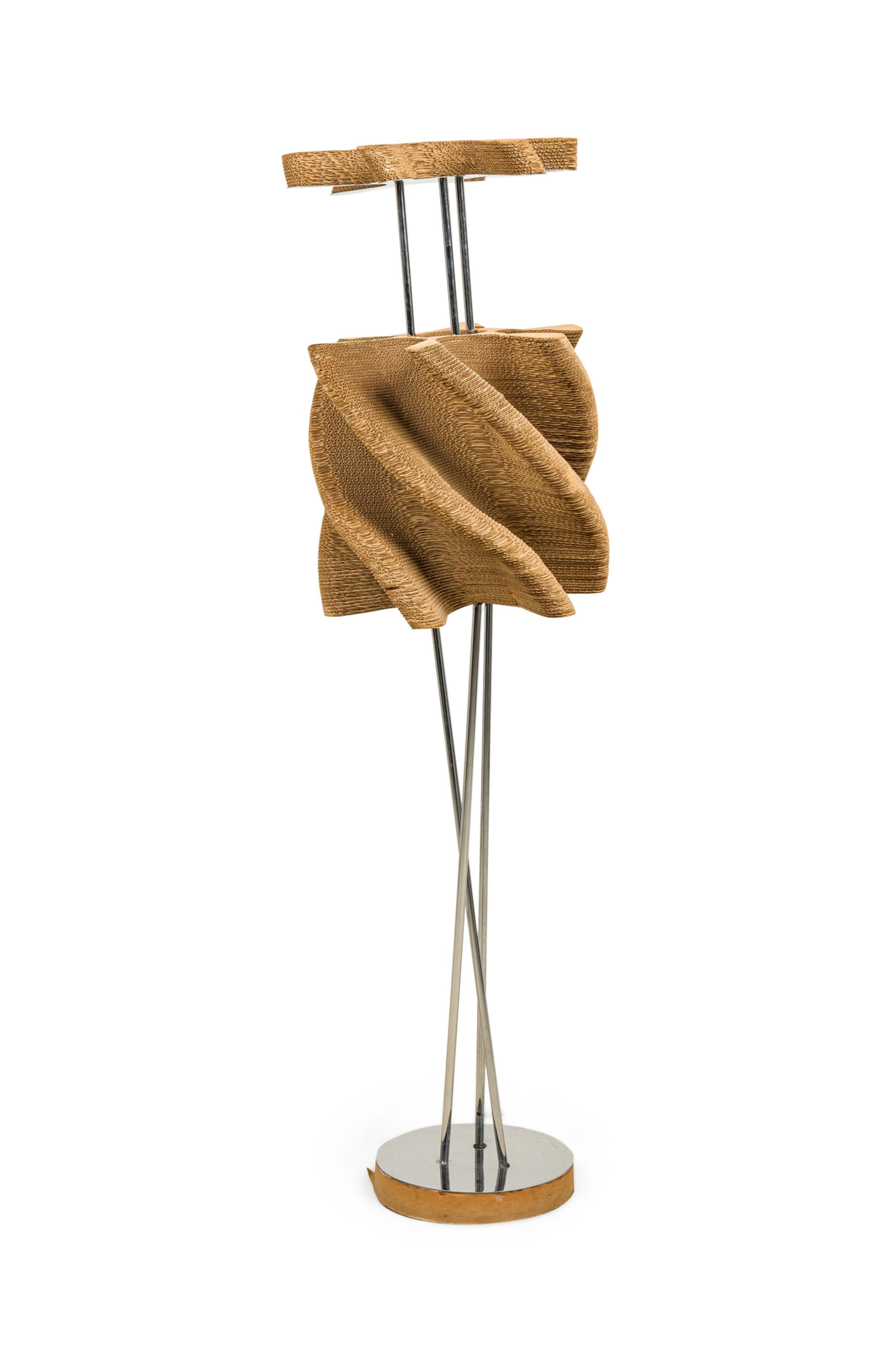 Hand-Crafted American Modern Prototype Floor Lamp, Frank Ghery, 1960s For Sale