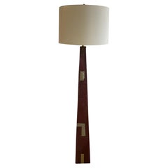 American Modern Sculptural Steel and Enameled Floor Lamp, Tony Berlant