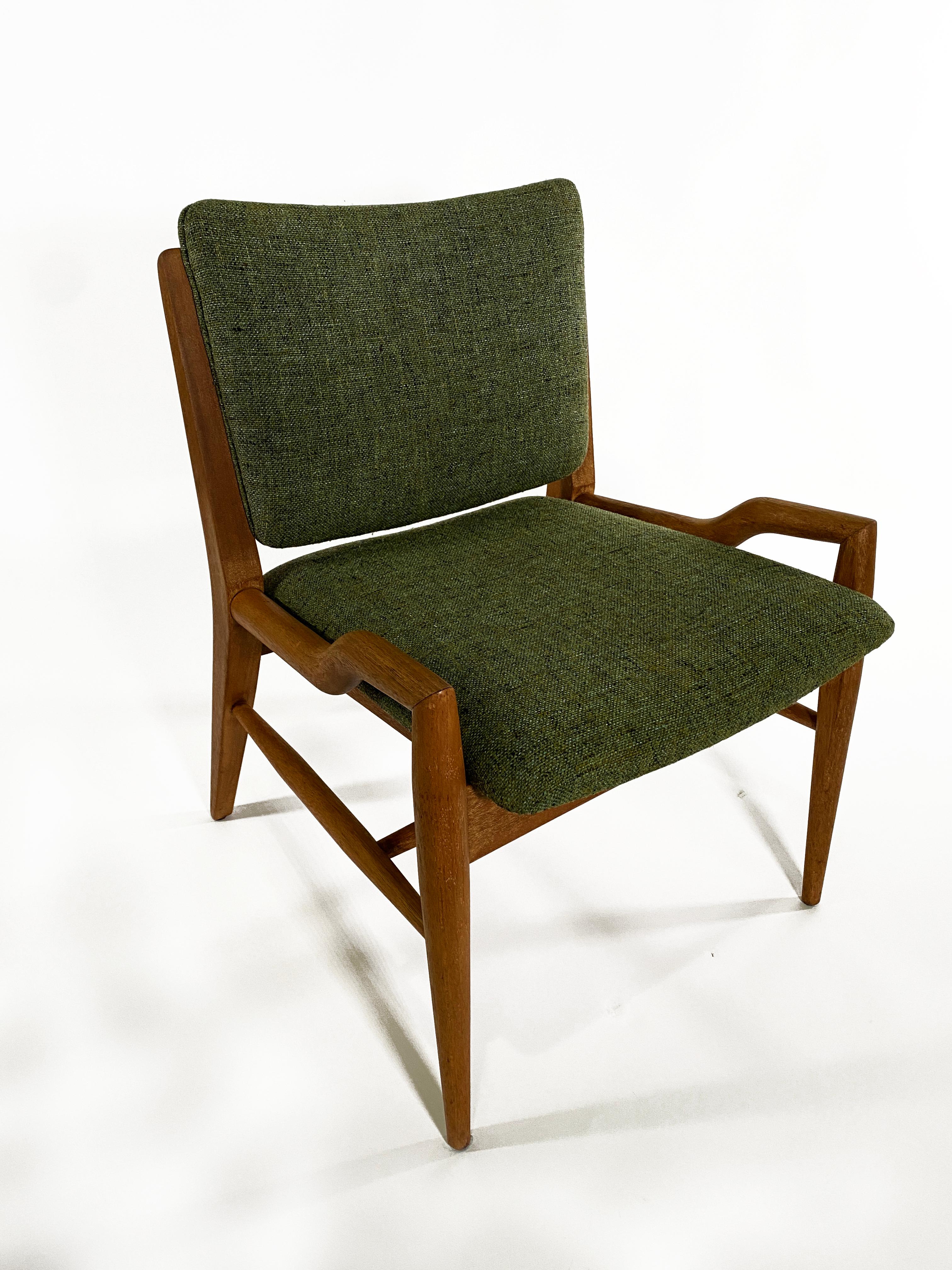 Upholstery American Modern Set of 6 Armchairs, John Keal for Brown Saltman