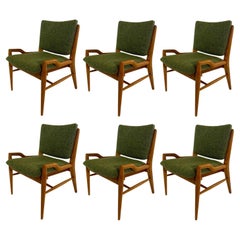 American Modern Set of 6 Armchairs, John Keal for Brown Saltman