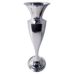 American Modern Sterling Silver 20-Inch Vase