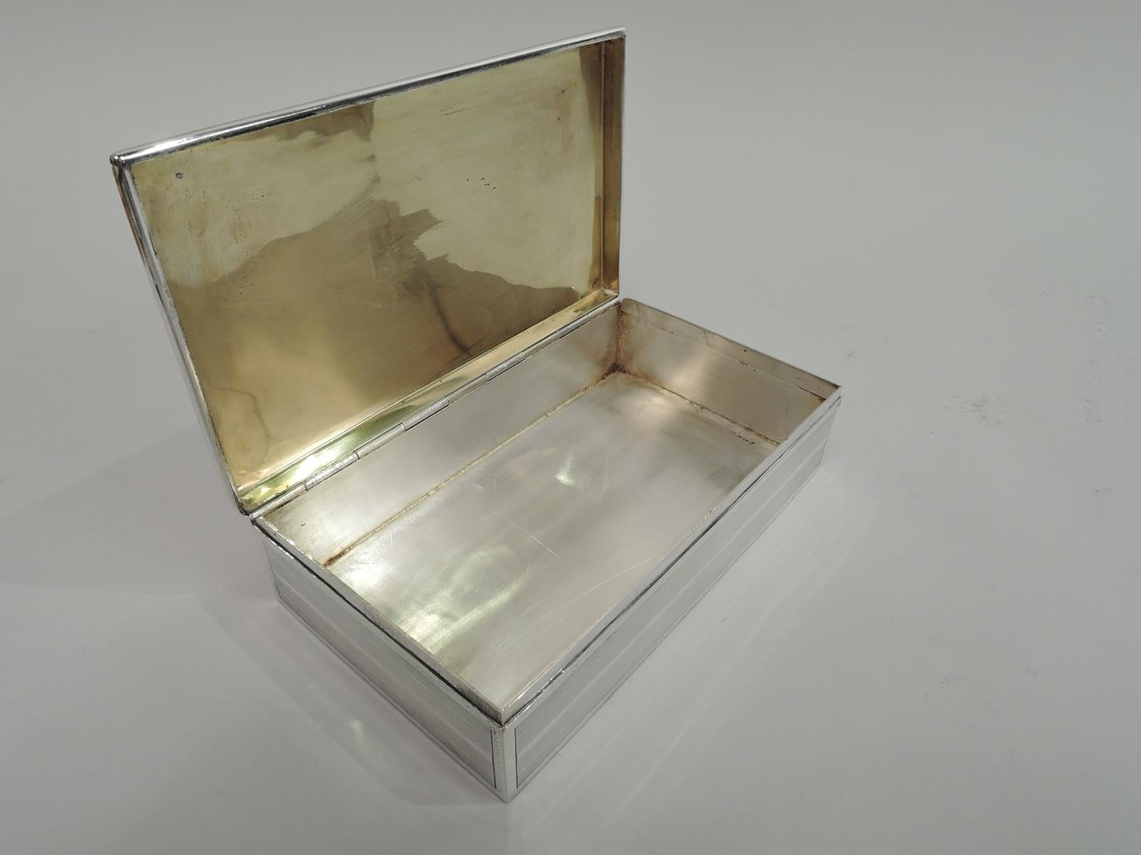 20th Century American Modern Sterling Silver Box by Andrew A. Taylor