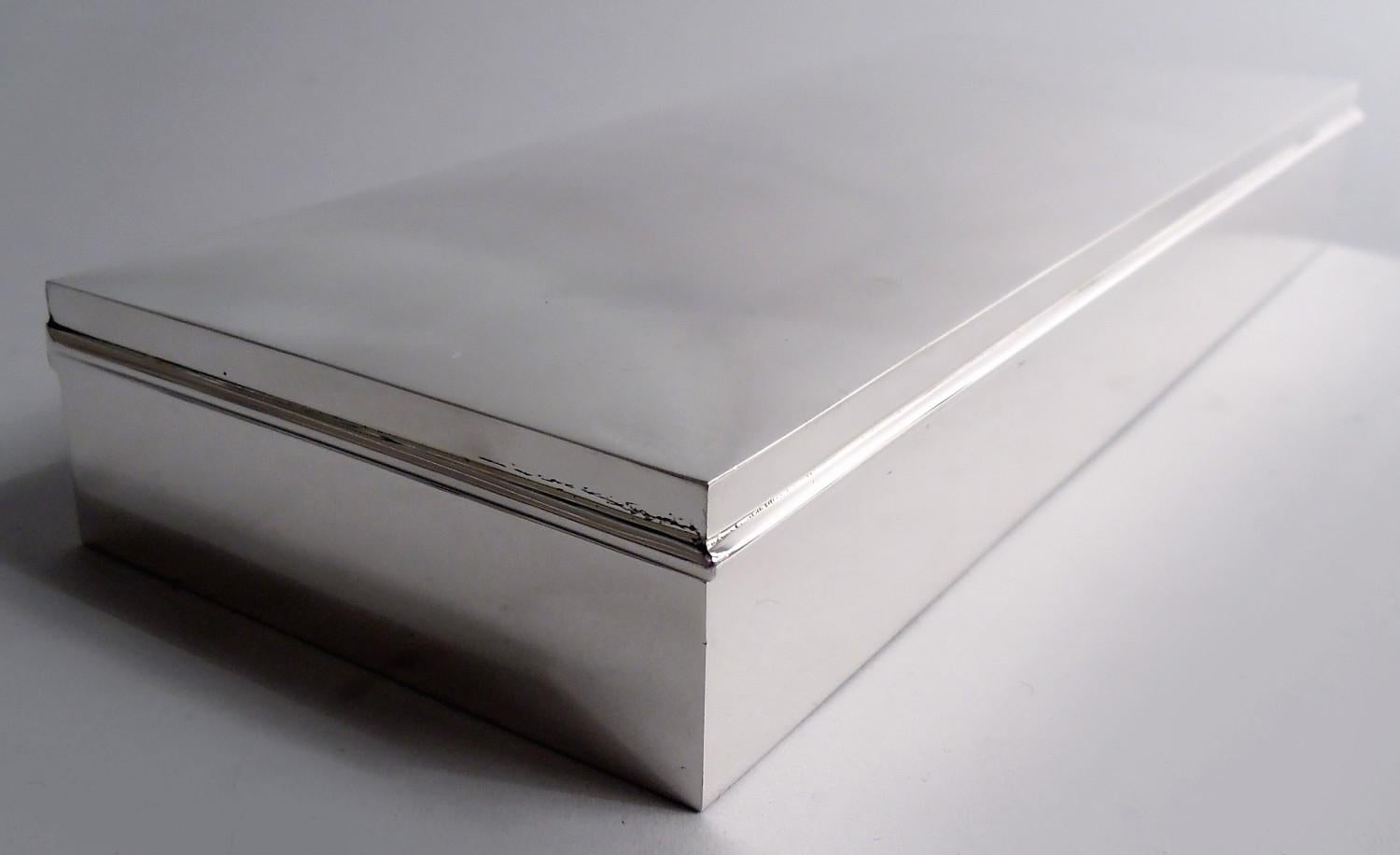 Caja moderna americana de plata de ley de Ubaldo Vitali para Cartier Moderno en venta