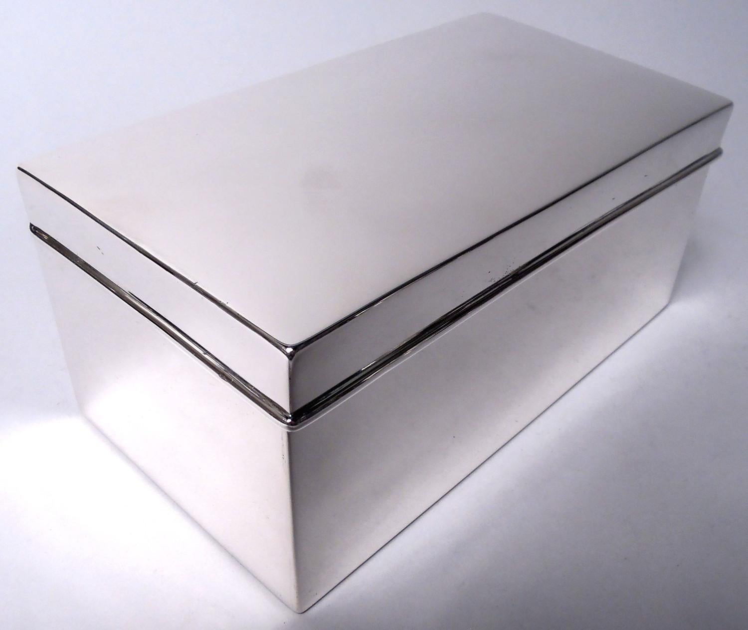 Caja moderna americana de plata de ley Moderno en venta