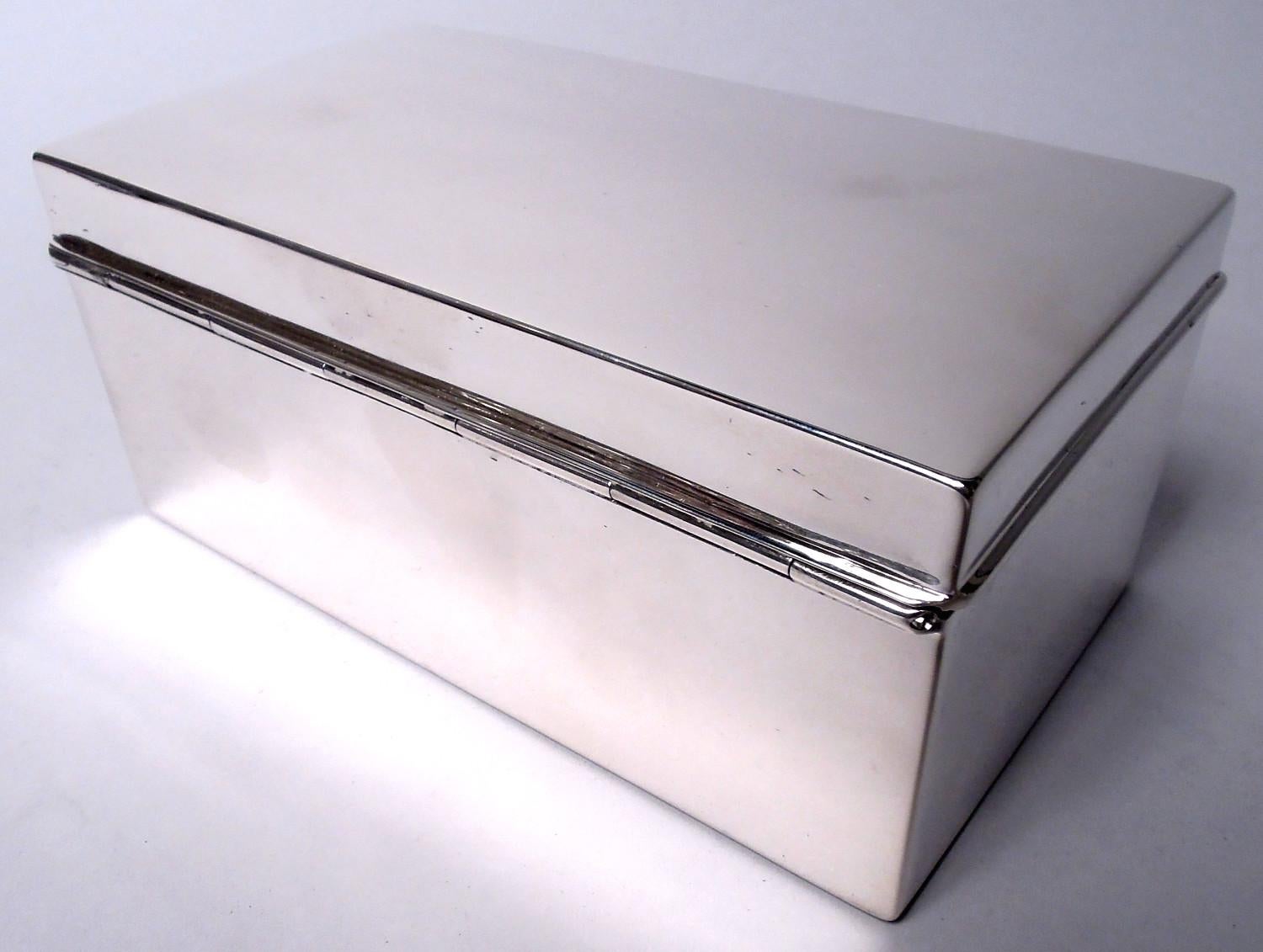 Caja moderna americana de plata de ley en Bueno estado para la venta en New York, NY