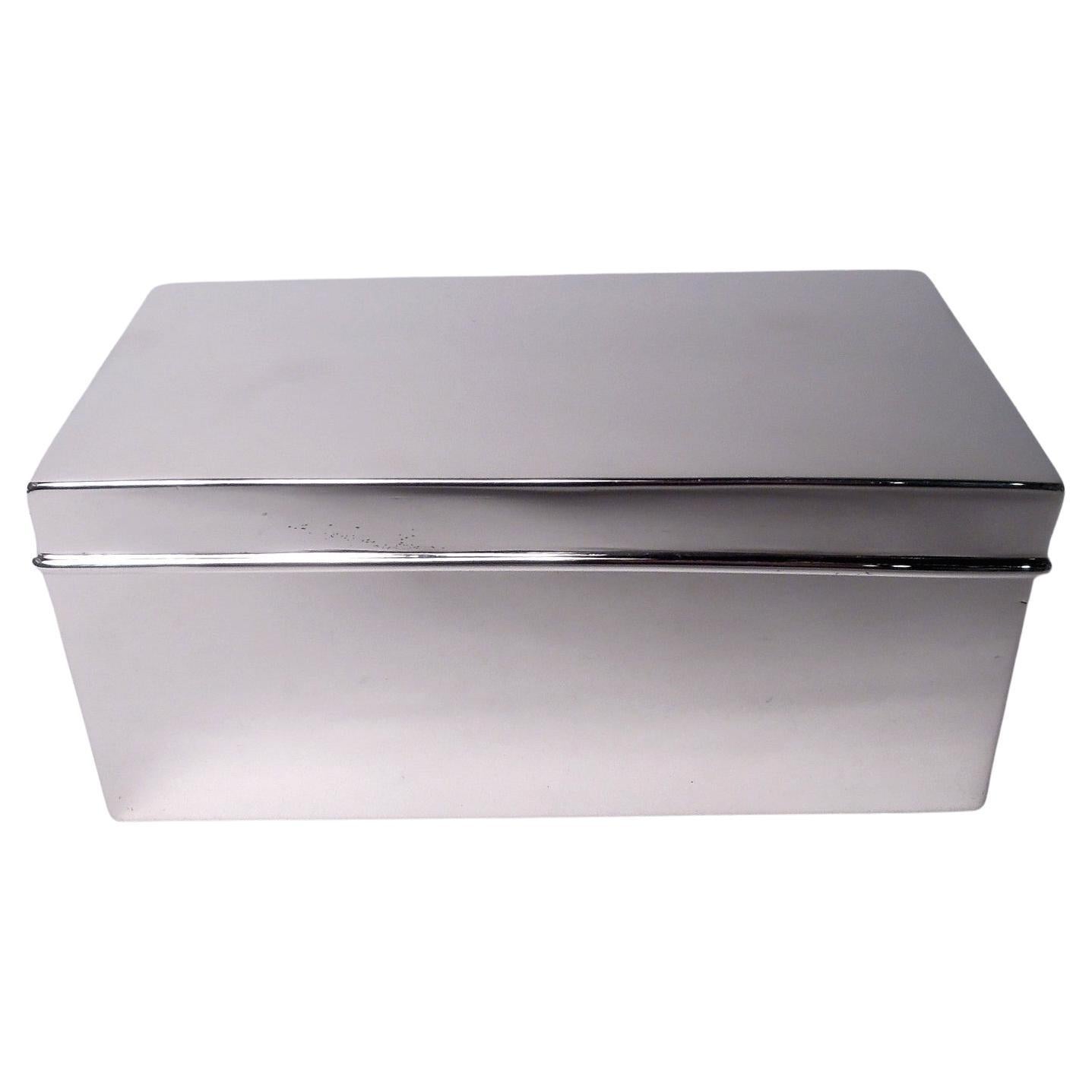 Caja moderna americana de plata de ley en venta