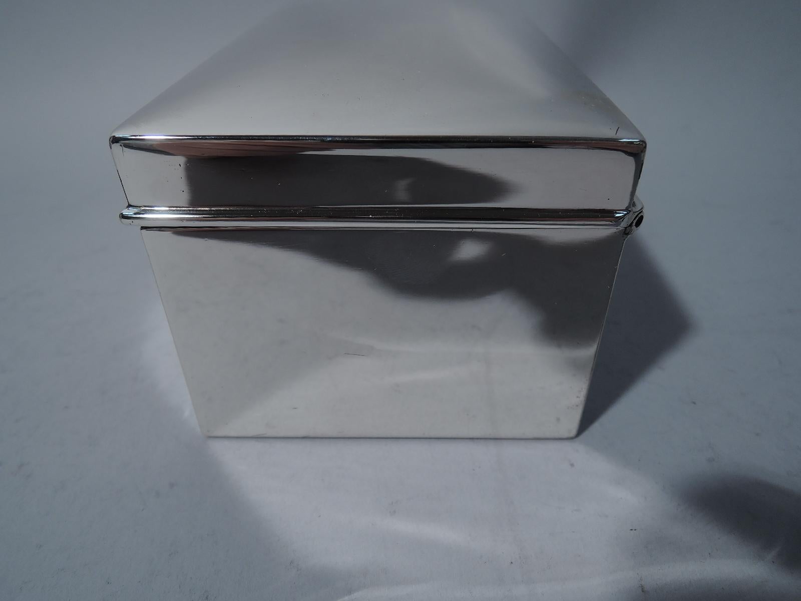 American Modern Sterling Silver Casket Box by Tiffany In Excellent Condition In New York, NY