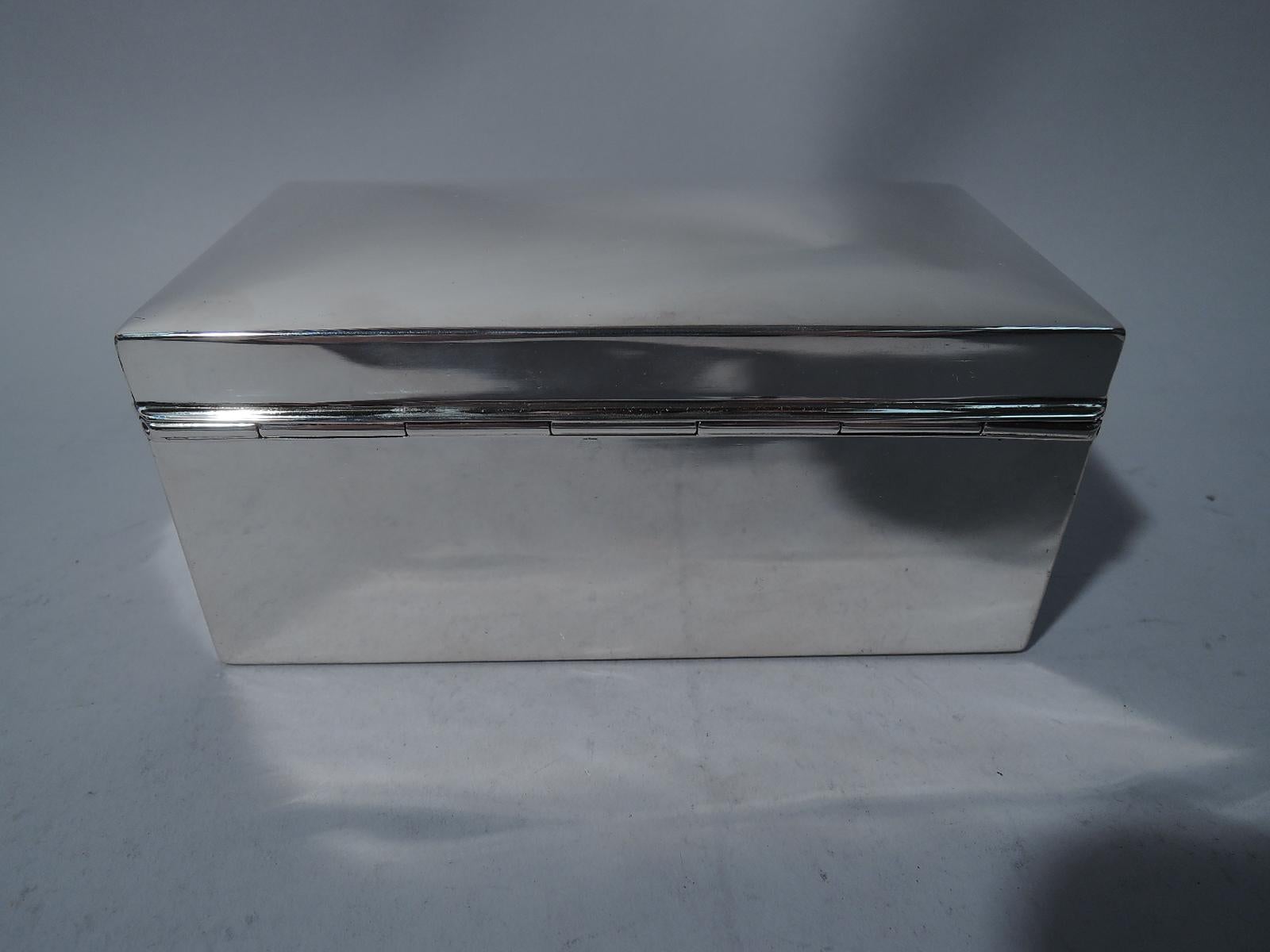 20th Century American Modern Sterling Silver Casket Box by Tiffany