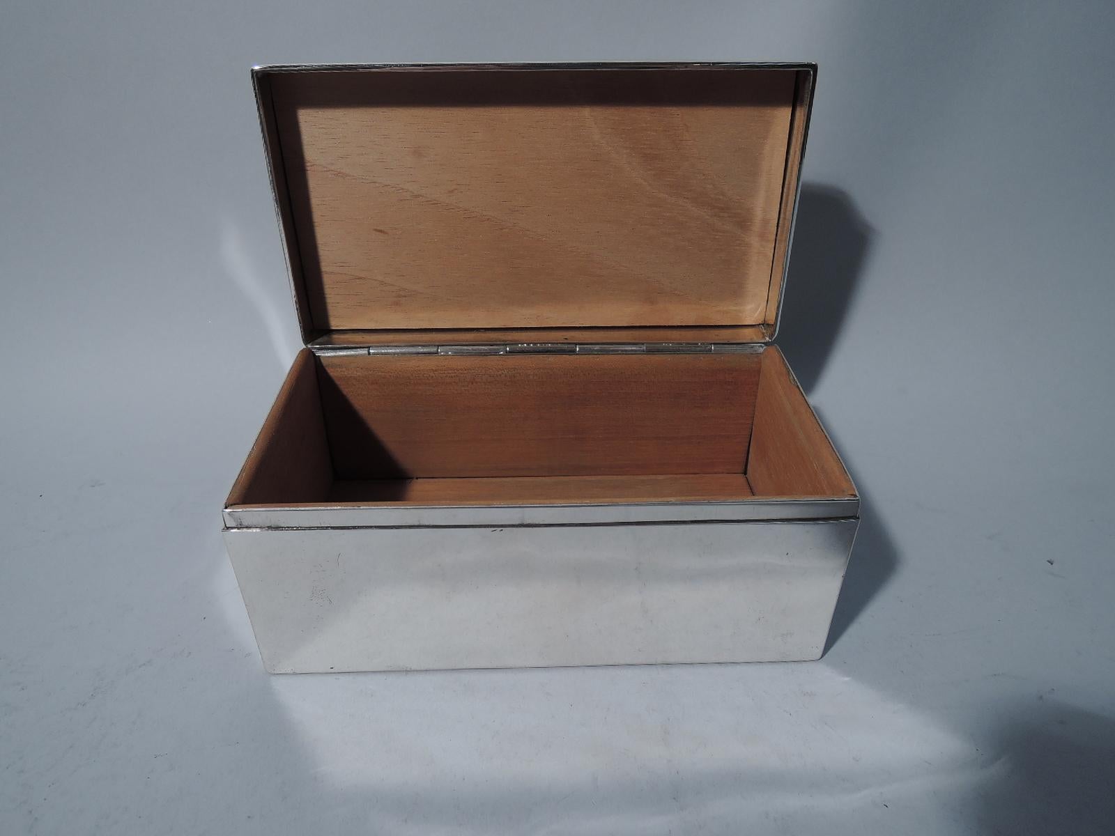 American Modern Sterling Silver Casket Box by Tiffany 1