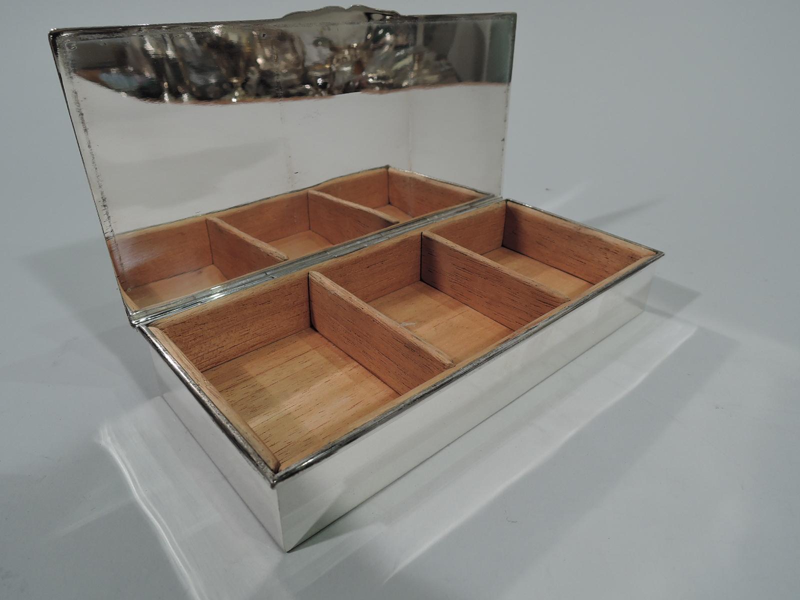 20th Century American Modern Sterling Silver Desk Box