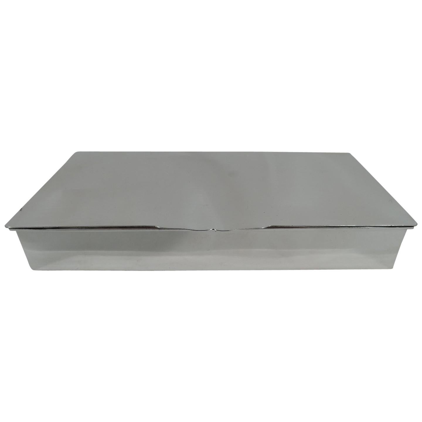 American Modern Sterling Silver Desk Box
