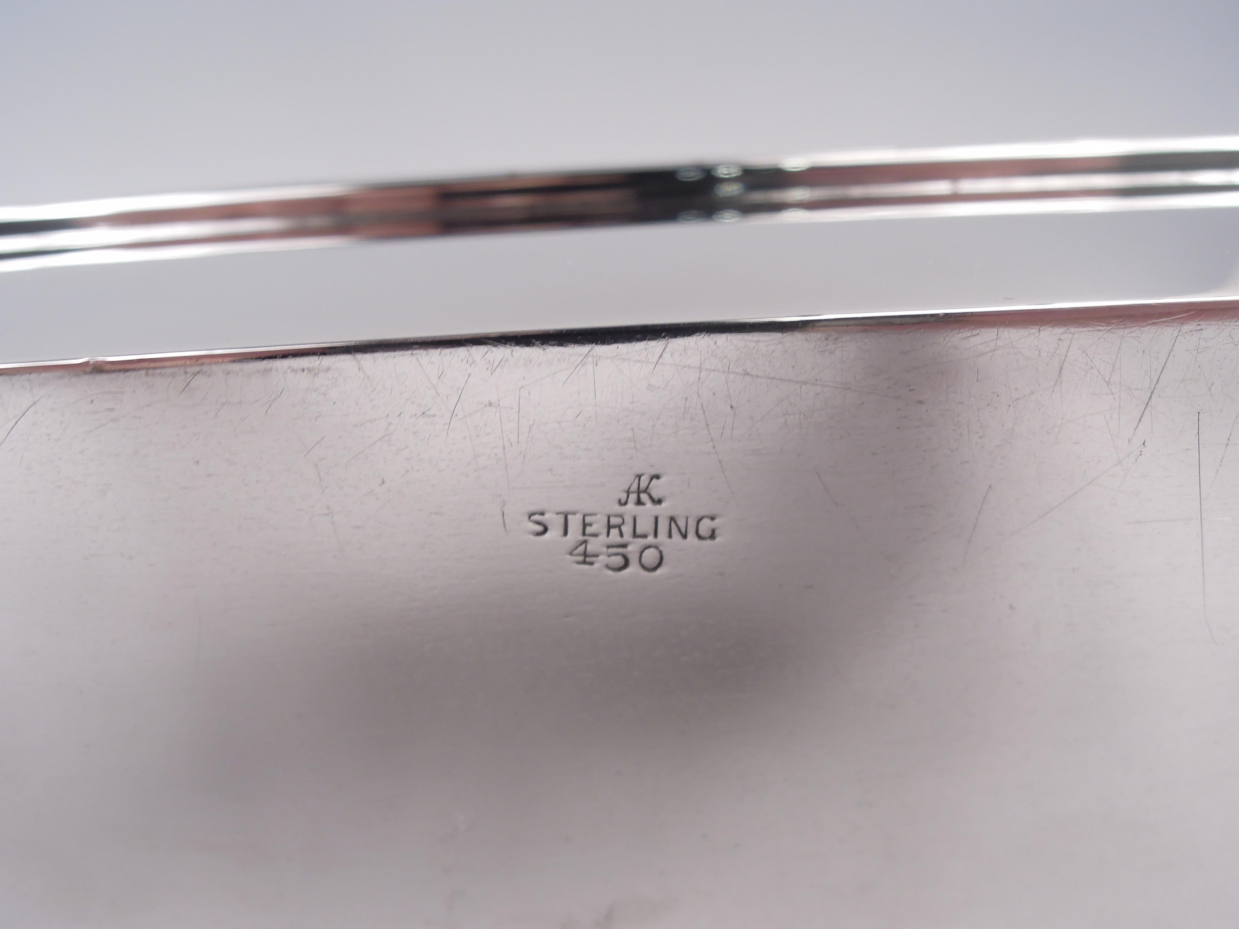 Scatola moderna americana in argento sterling e smalto con cavallo da polo in vendita 3