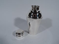 American Modern Sterling Silver Mini Martini Shaker for a Compact Cocktail