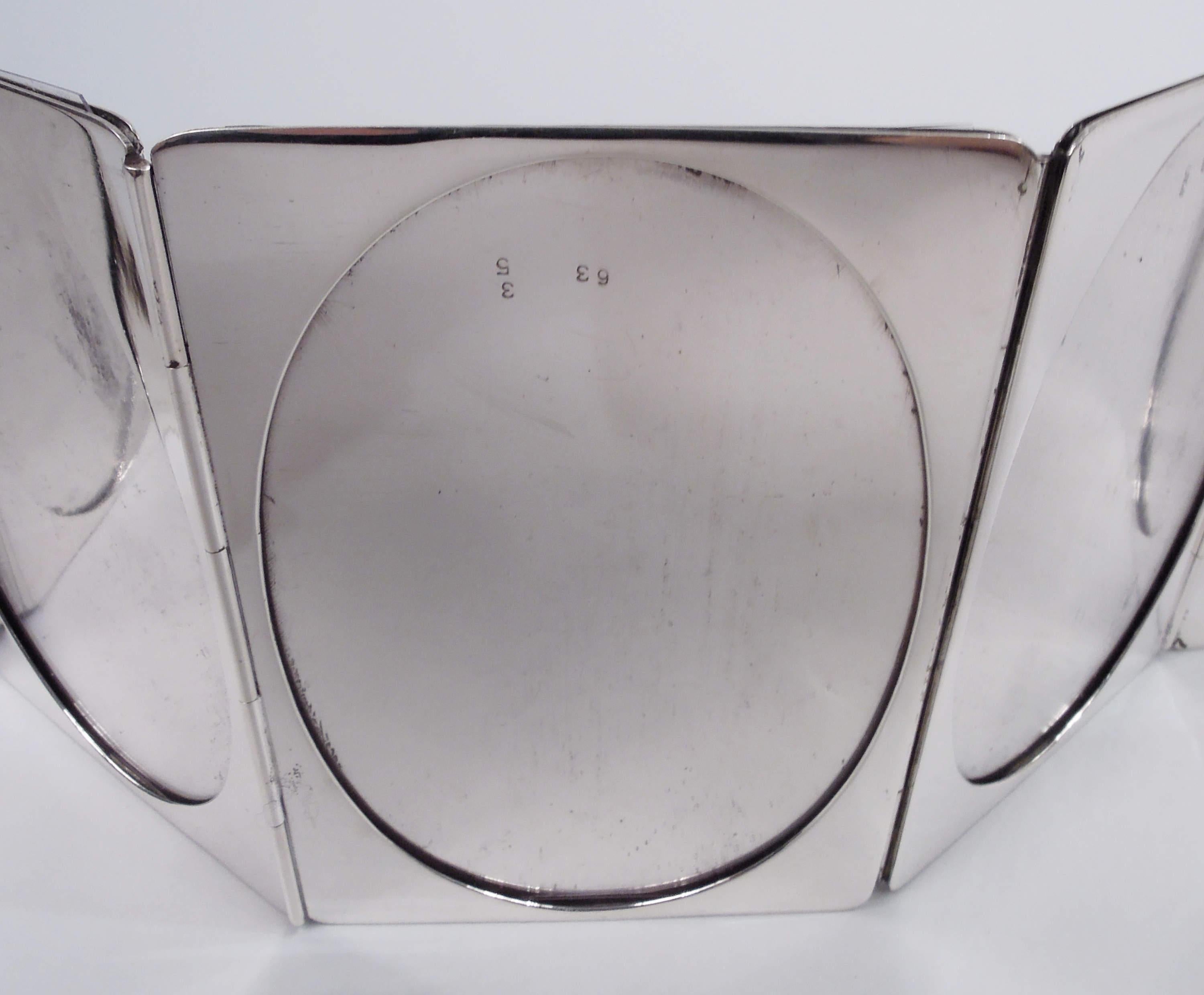 20th Century American Modern Sterling Silver Picture Frame for a Traveling Fivesome For Sale