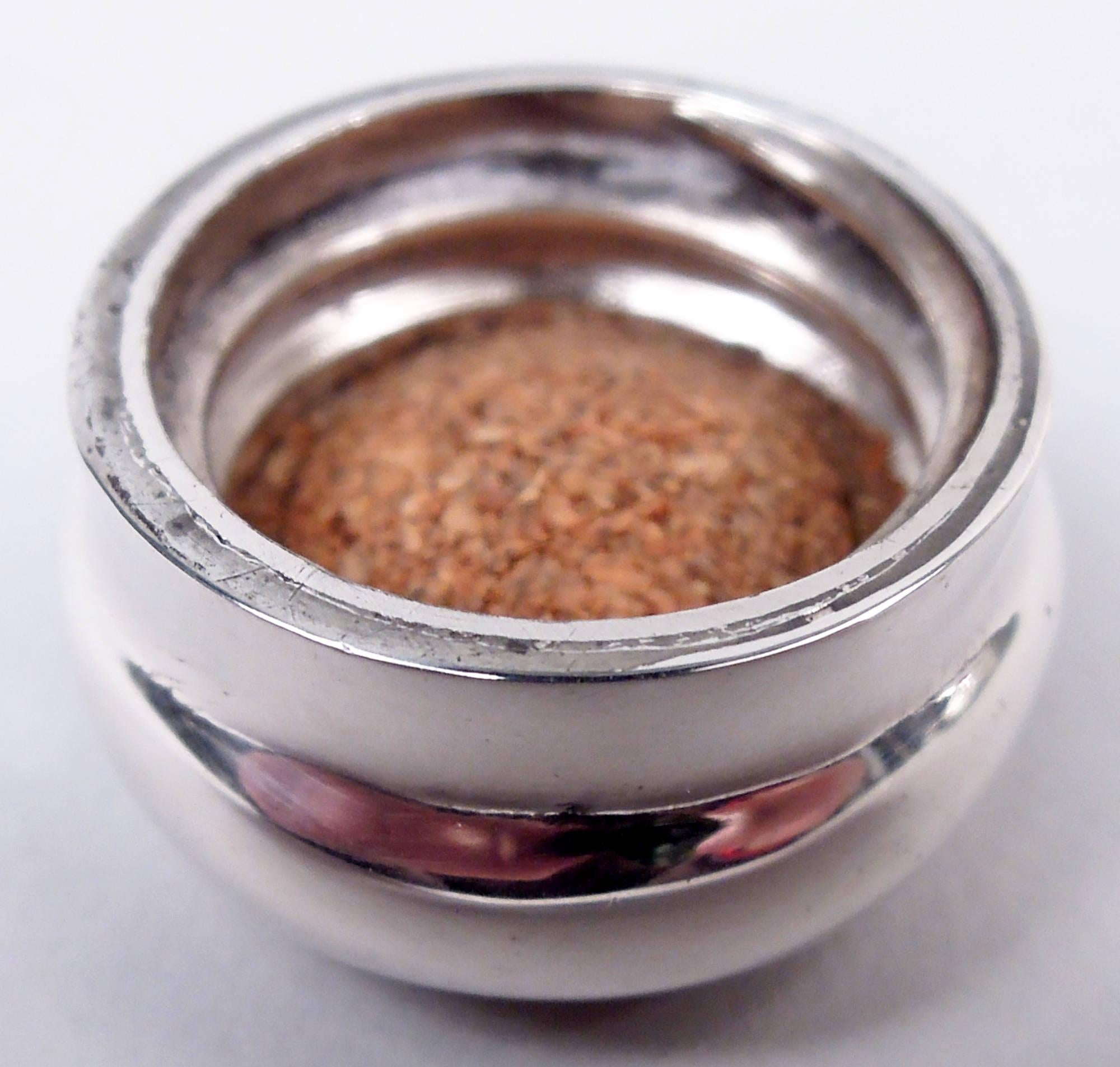 Americano American Modern Sterling Silver Racehorse Flask in vendita