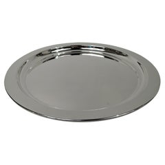 American Modern Sterling Silver Round Serving Tray