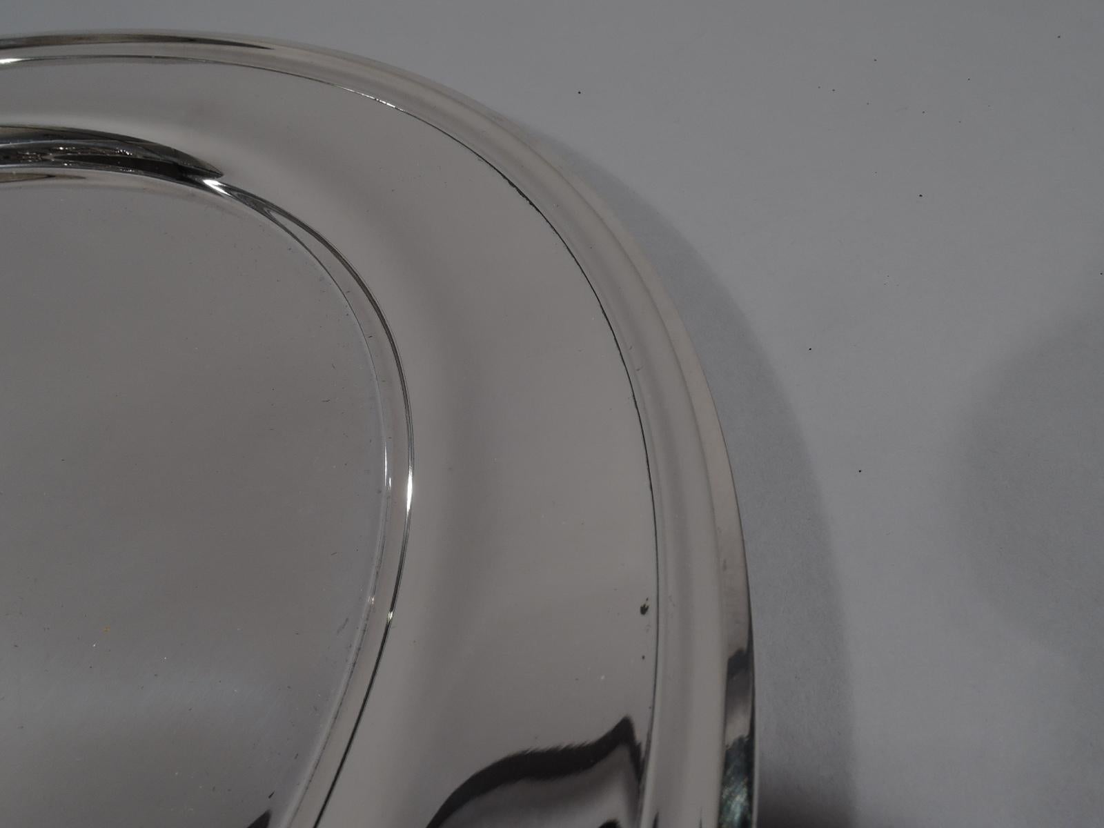 American Modern Sterling Silver Serving Plate In Excellent Condition In New York, NY