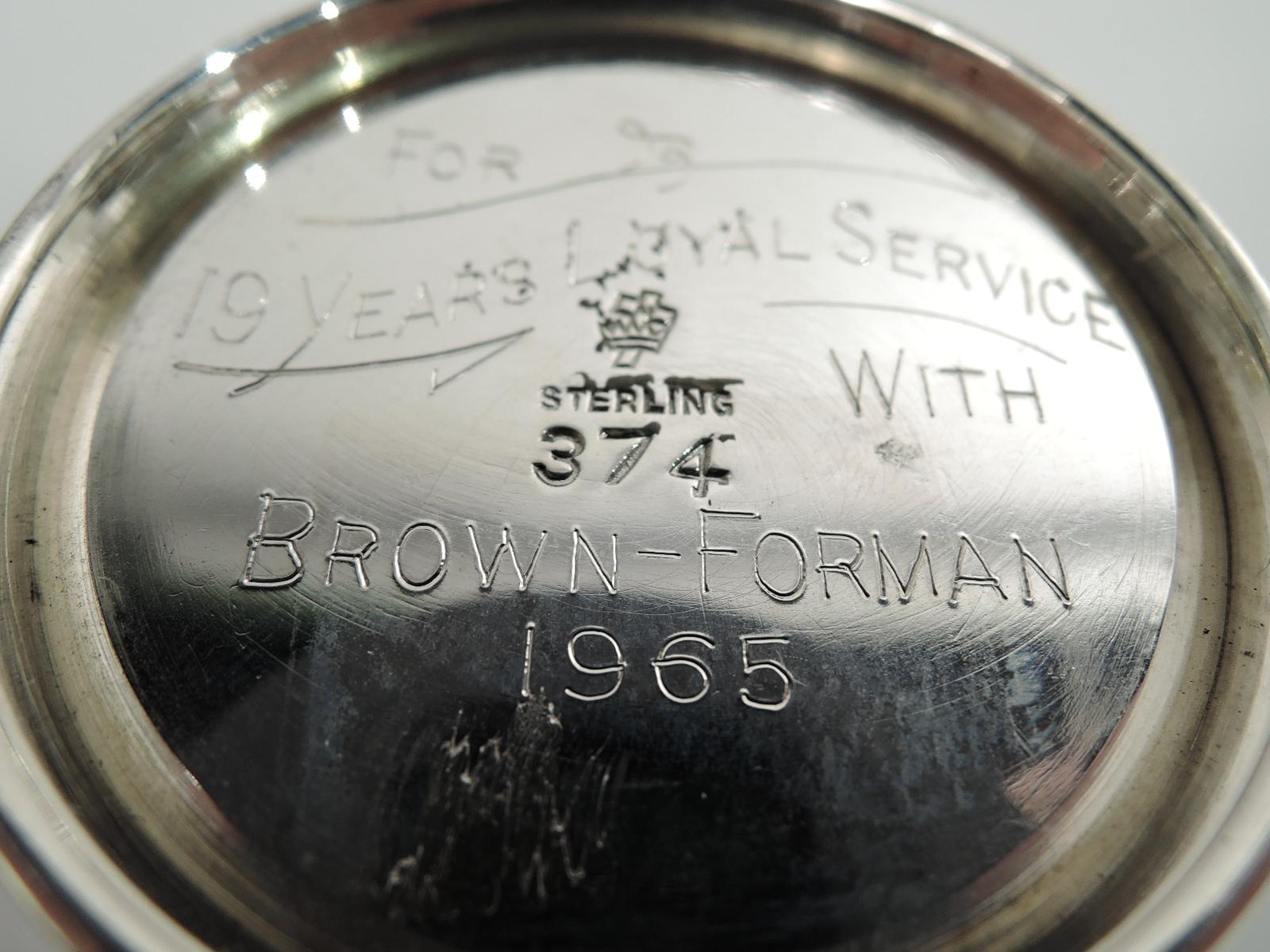20th Century American Modern Sterling Silver Shot Glass