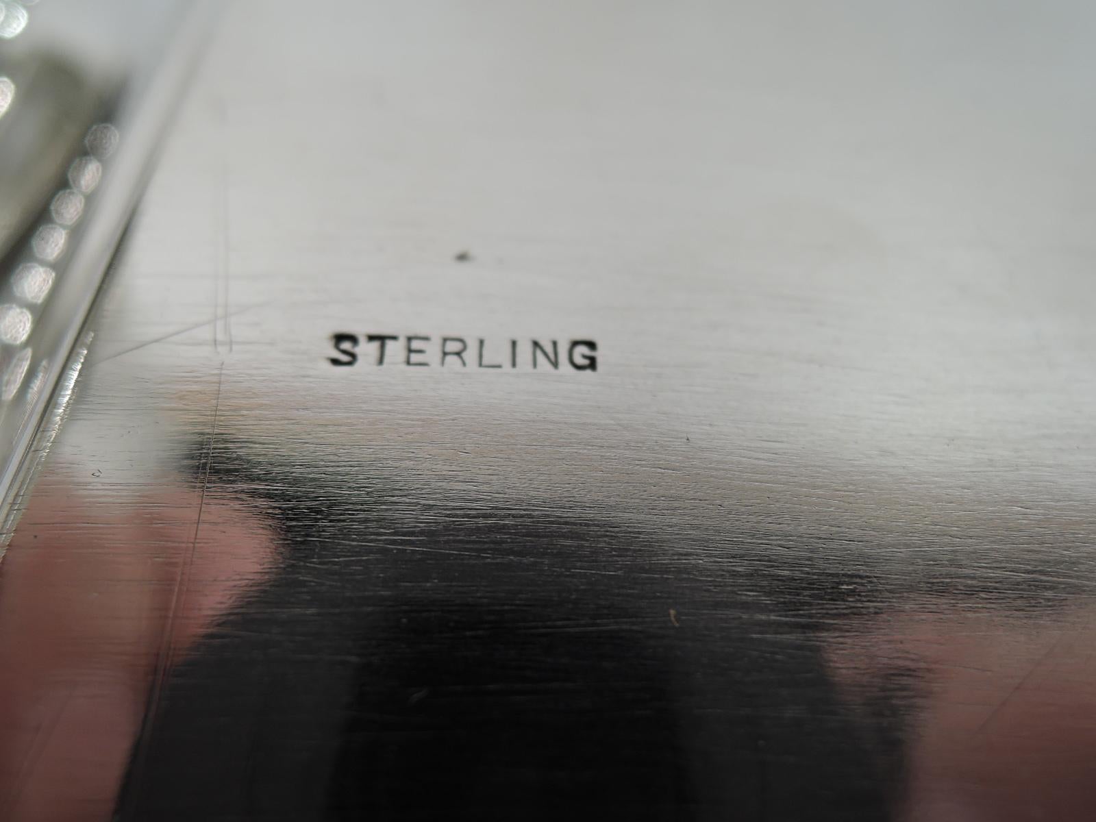 American Modern Sterling Tray with Wavy Rim 1