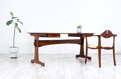American Modern Studio Craft Walnut Executive Desk