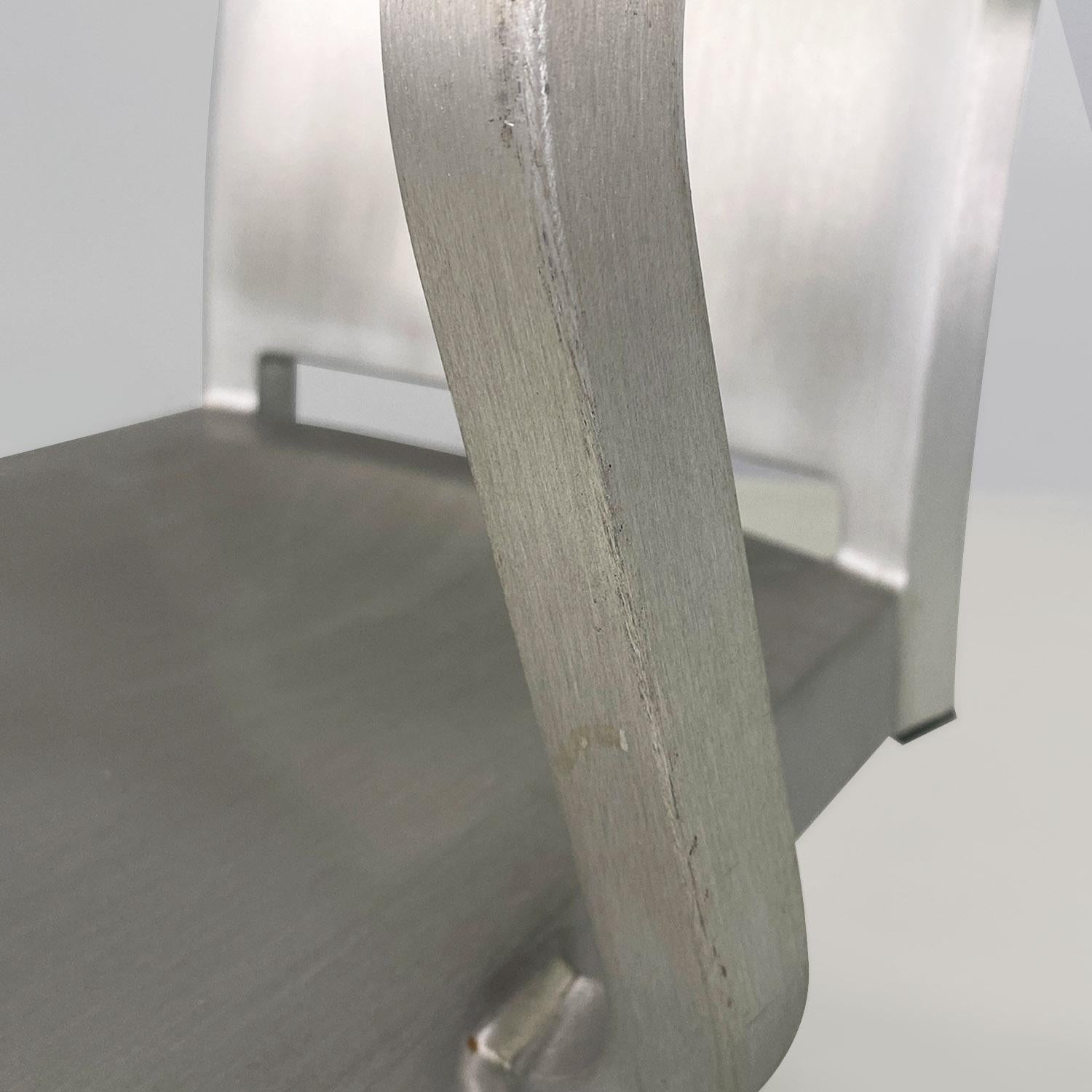 American modern swivel brushed aluminum Hudson chairs by Starck for Emeco, 2000s For Sale 11