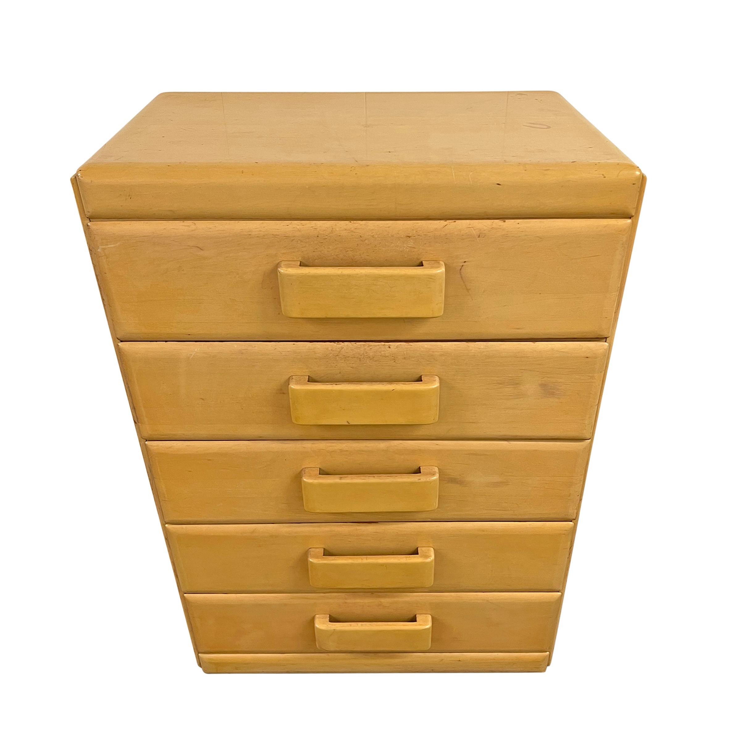American Modern Tall Chest of Drawer In Fair Condition For Sale In Chicago, IL